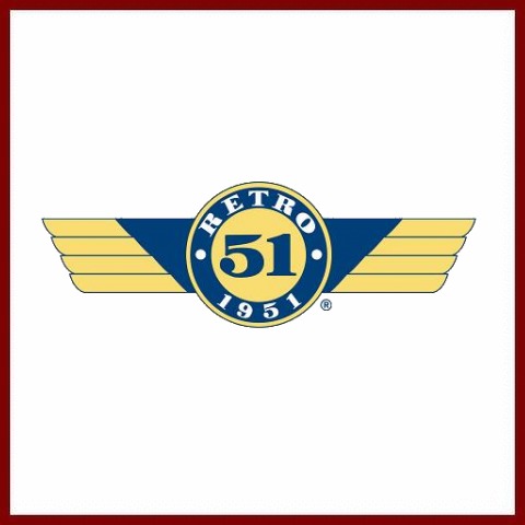 Pegatina con la marca Retro 51 — Retro 1951
