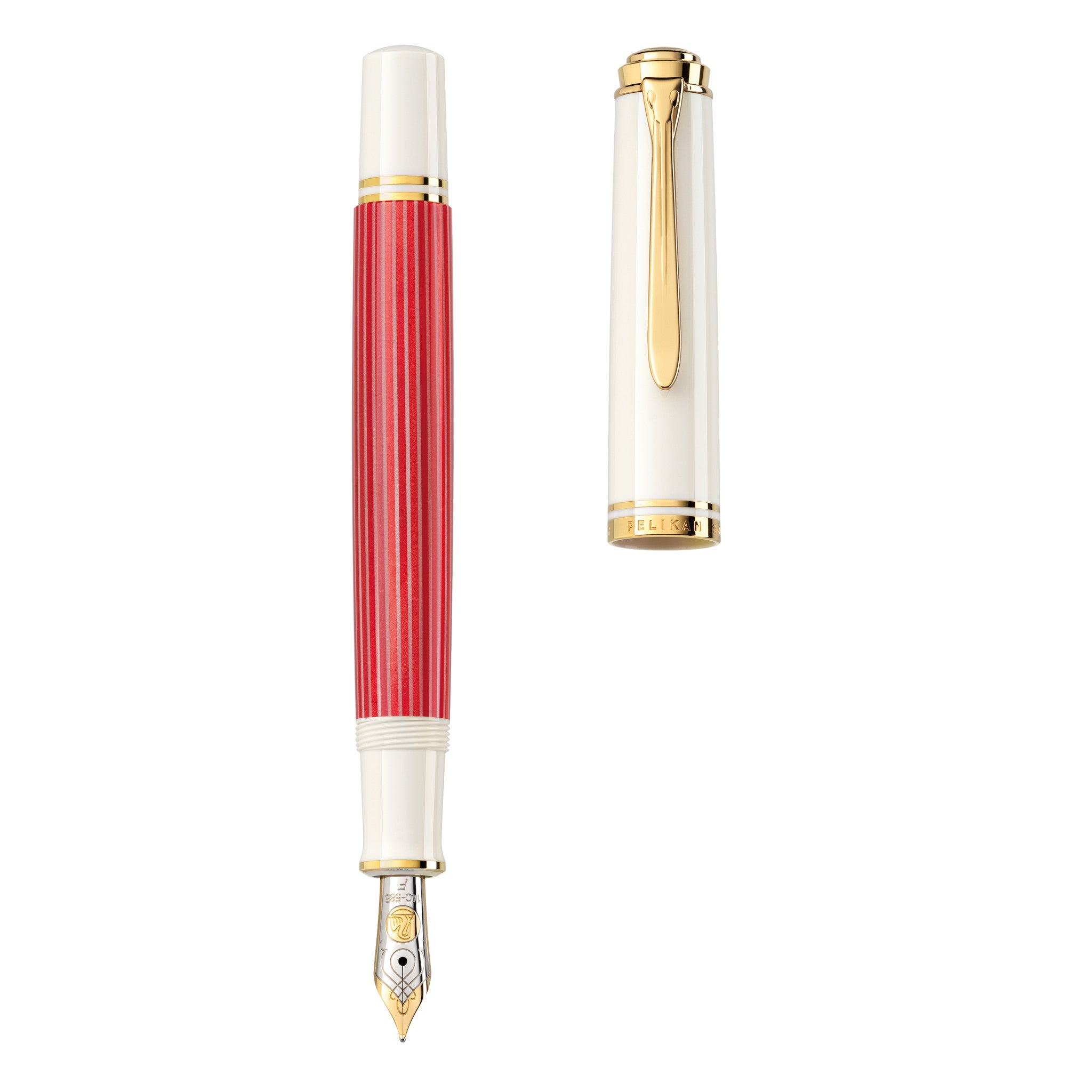 Pelikan Patent Leather Pen Case Two Pen Red