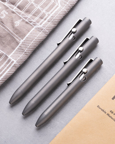 Tactile Turn Stonewashed Titanium Bolt Action Pen