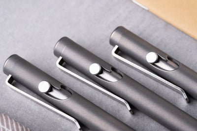 Tactile Turn Stonewashed Titanium Bolt Action Pen