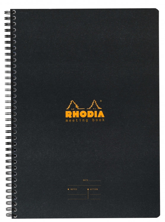 Rhodia A5+ Meeting Book - Black